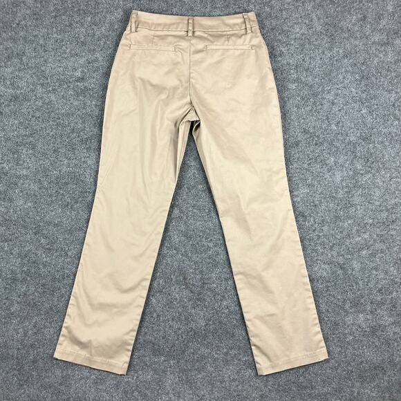 Lee Pants Women's 4 Short Khaki Wrinkle Free Straight Flat Front Casual Chino - Picture 8 of 10